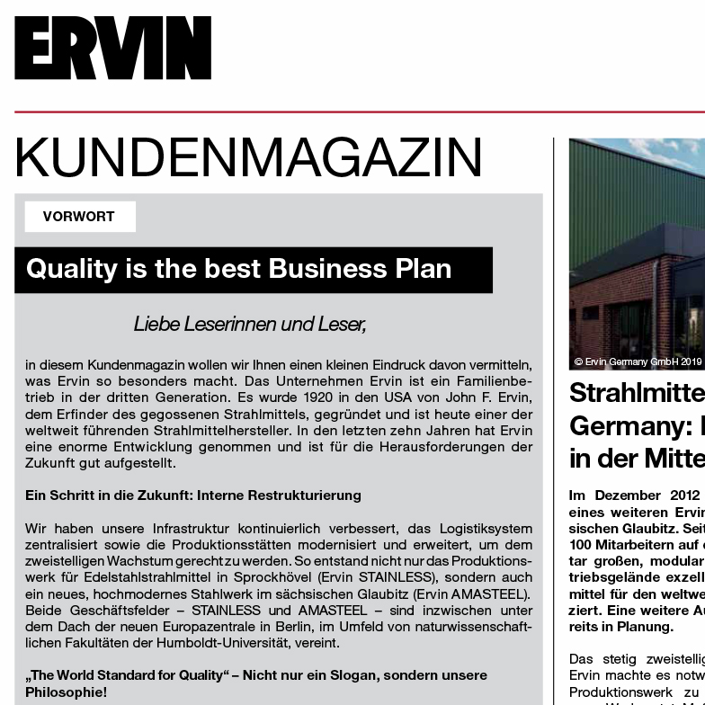 Kundenmagazin in bl